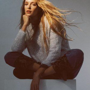 NWT UO Elisabeth Sparkly Metallic Sweater